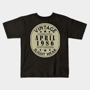 Vintage Established April 1986 - Good Condition Slight Wear Kids T-Shirt